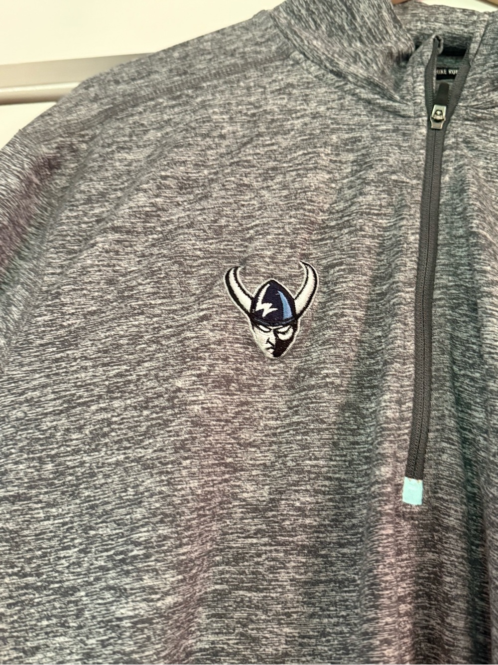 Nike Men’s WWU Heather Grey Quarter-Zip Performance Pullover - Picture 2 of 3
